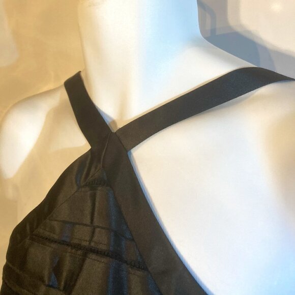 BCBGMaxAzria SZ 6 Black halter style cocktail dress party formal prom sexy 80s - Picture 6 of 12